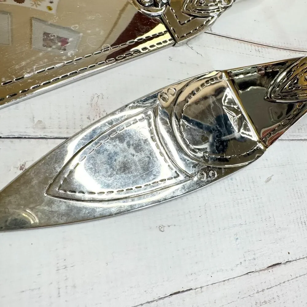 Vintage Neiman Marcus Cake Pie Server Set Silver Plate High Heel Evening Handbag